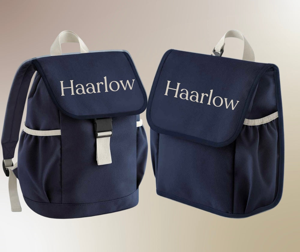 Navy Backpack & Lunch Bag Set - personalisation included