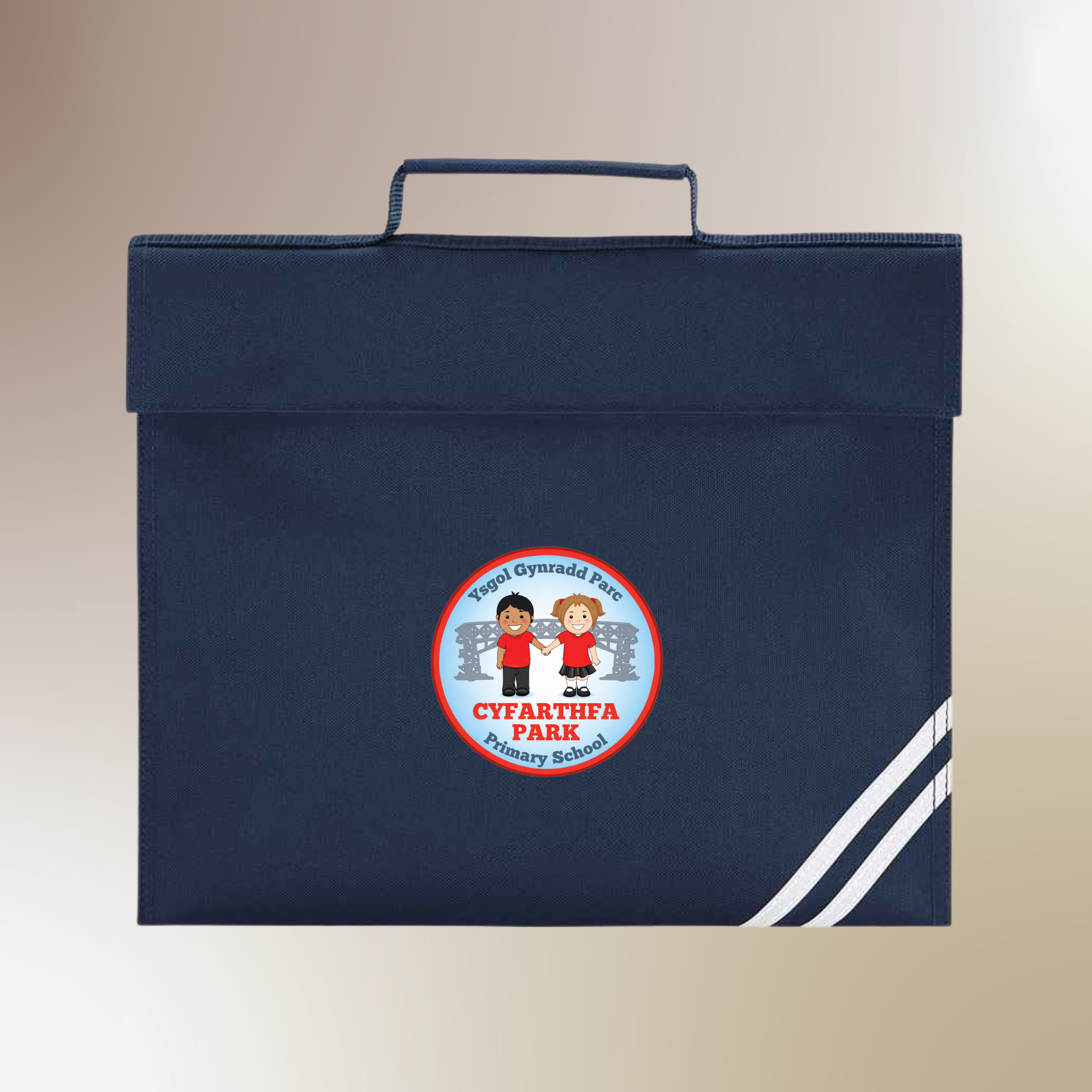 School Logo Printed Book Bag - Cyfarthfa Primary