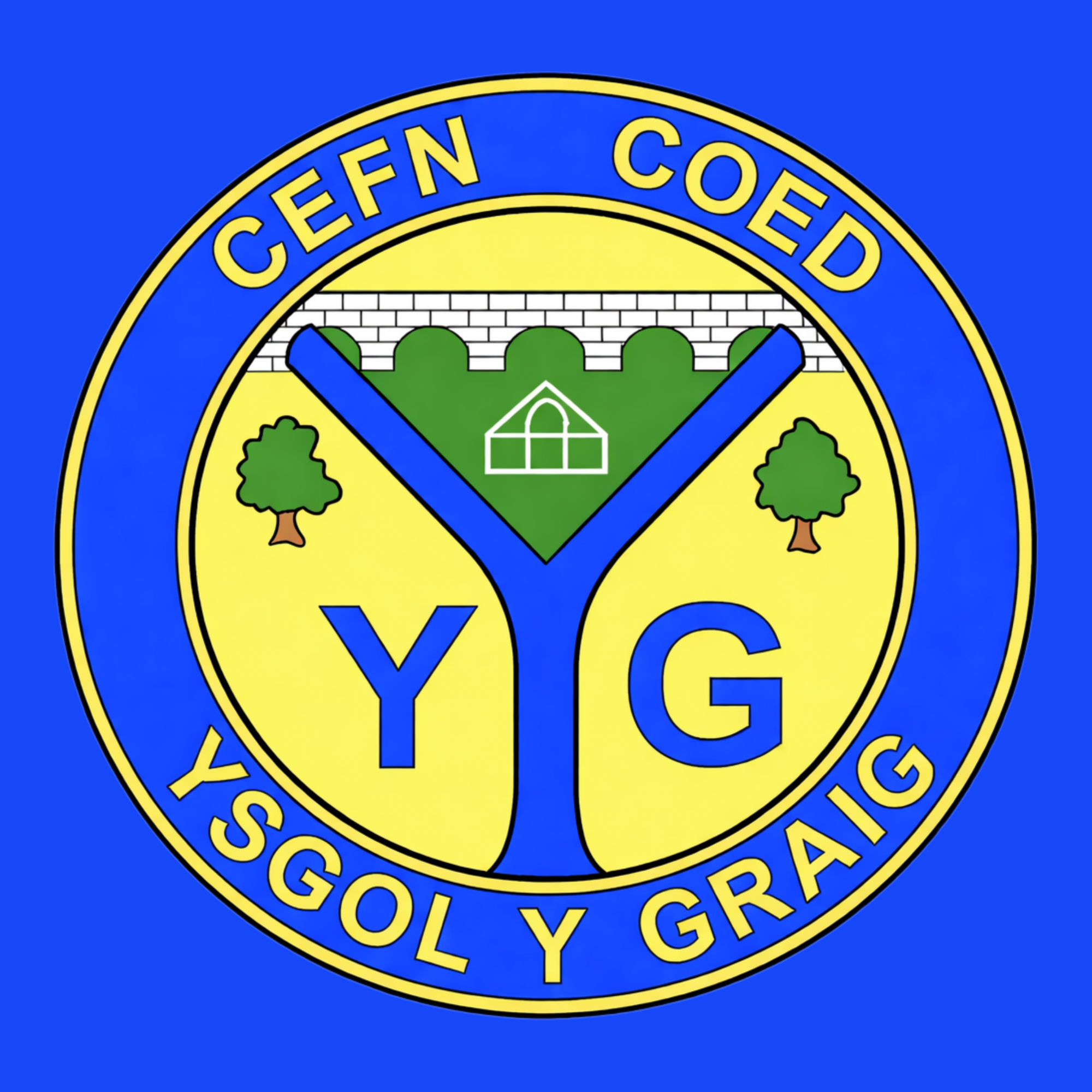 School Badge and Name Embroidered - Ysgol Y Graig
