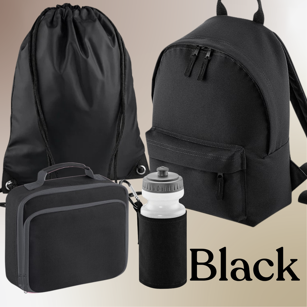 Black Back To School Set - personalisation included