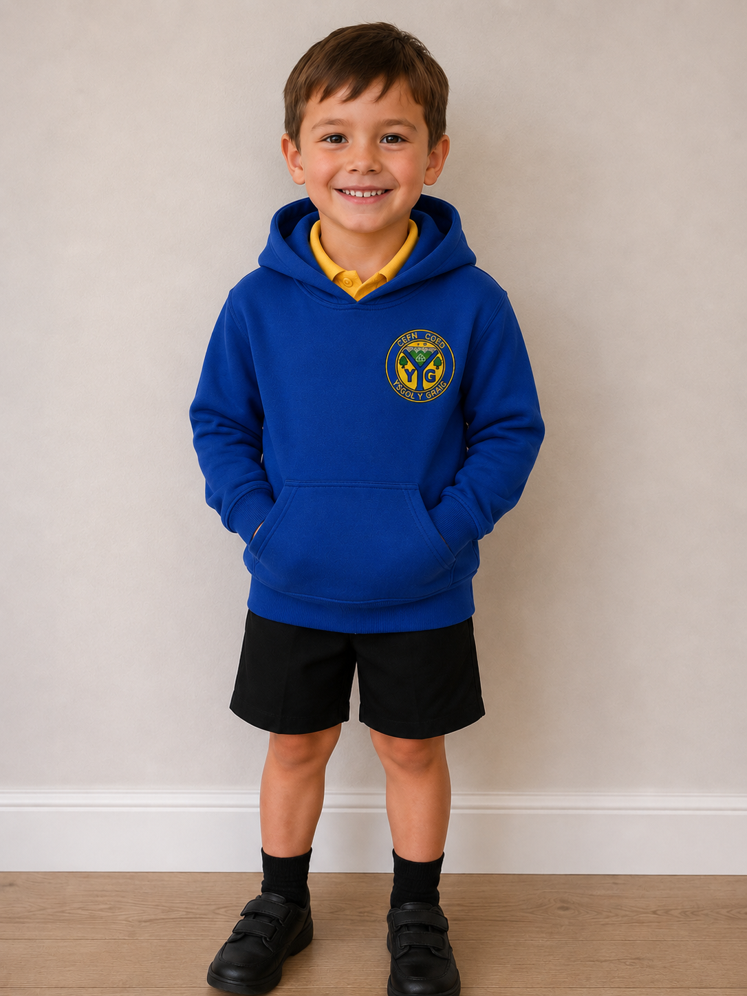 School Logo Embroidered Hoodie - Ysgol Y Graig