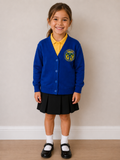 School Logo Embroidered Cardigan