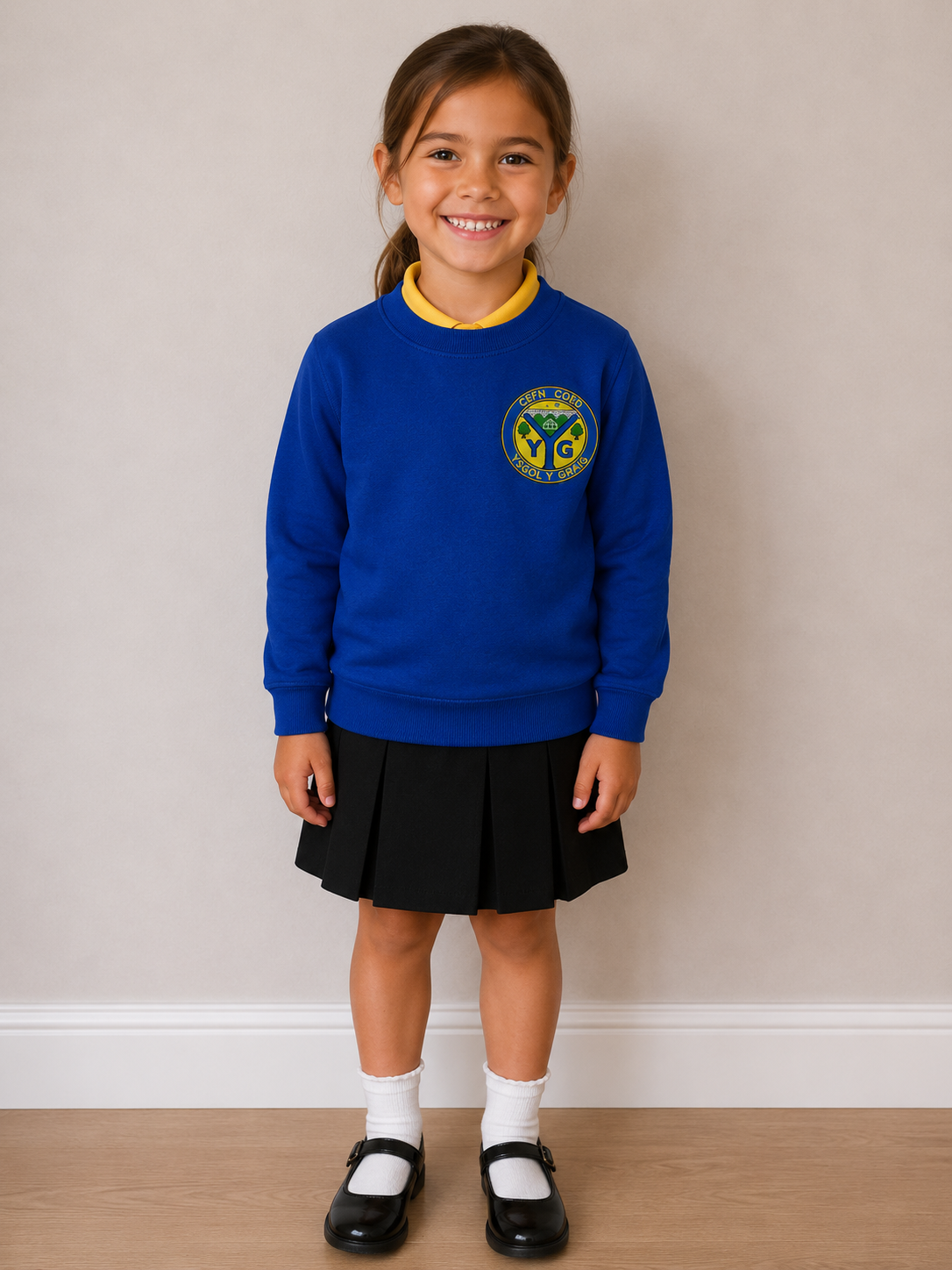School Logo Embroidered Sweatshirt - Ysgol Y Graig